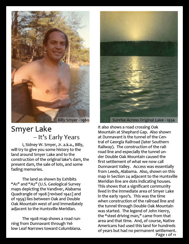Smyer Lake - The Early Years - page 2