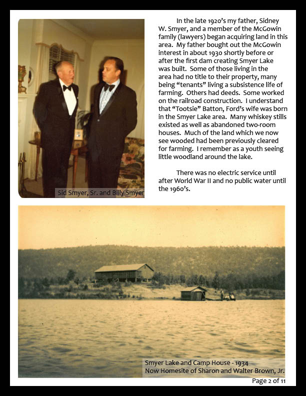 Smyer Lake - The Early Years - page 2